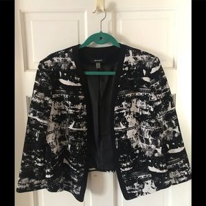 Nine West Sz 14 Open Front Blazer abstract Print